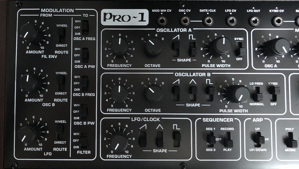 Behringer Pro-1 Les modulations
