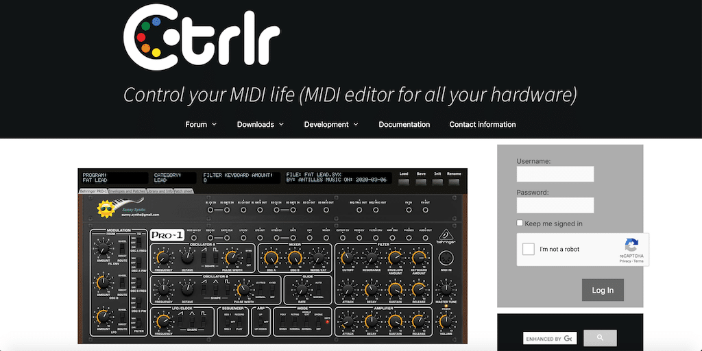 CTRL librarian pour le Behringer Pro-1