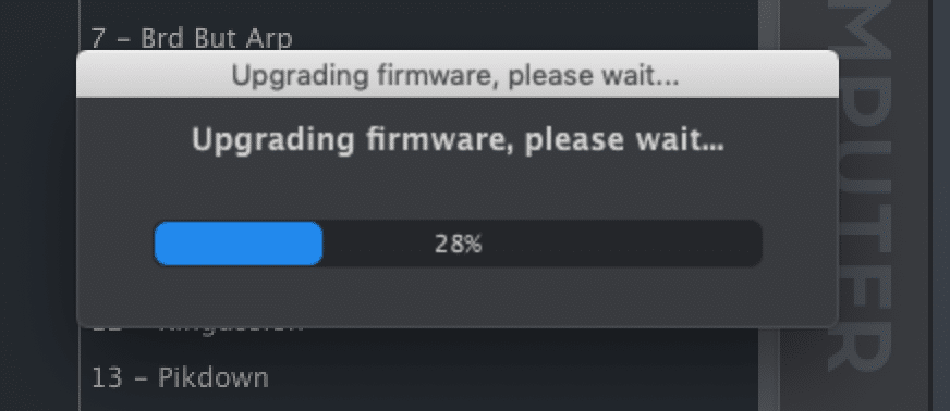 Mise &agrave; jour en cours sur l'Arturia Microfreak pour obtenir le vocoder
