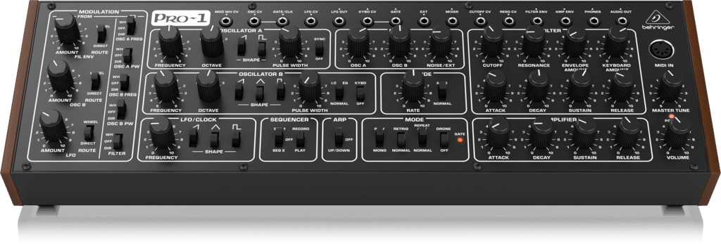 Face avant du Behringer Pro-1