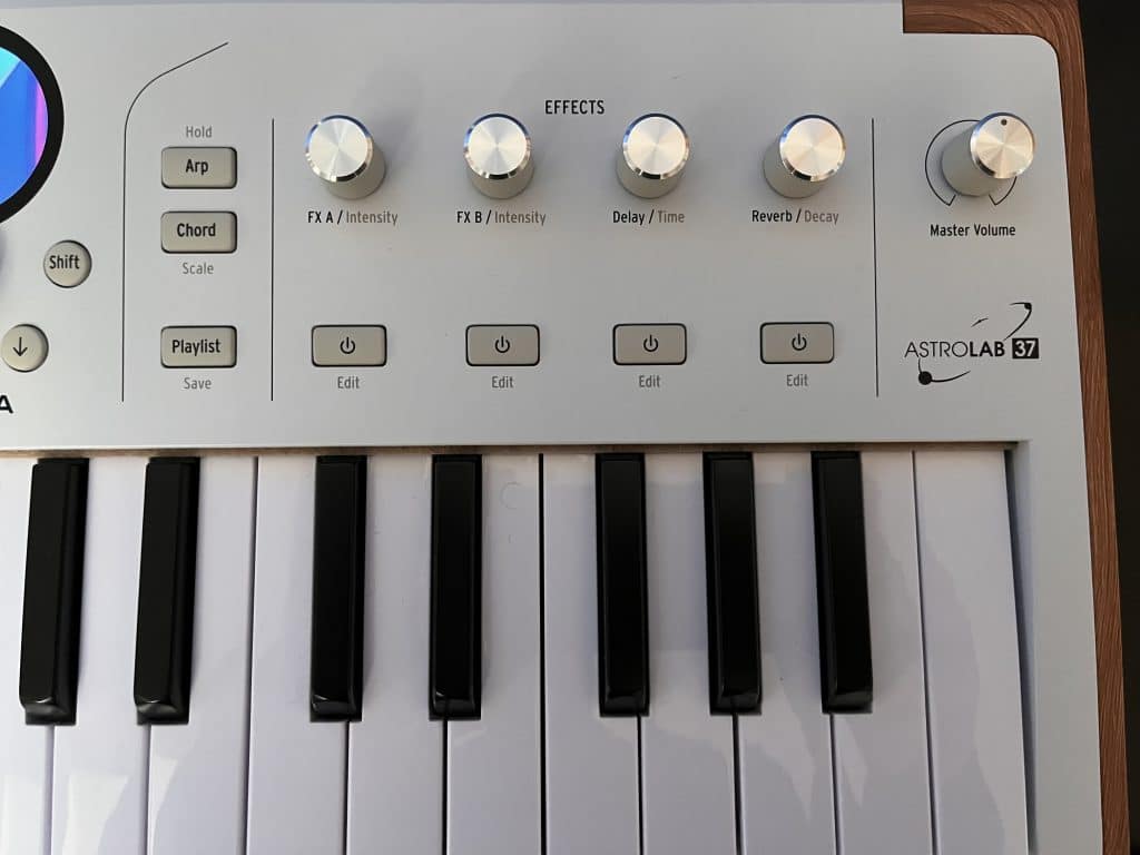 interface de l'arturia astrolab 37