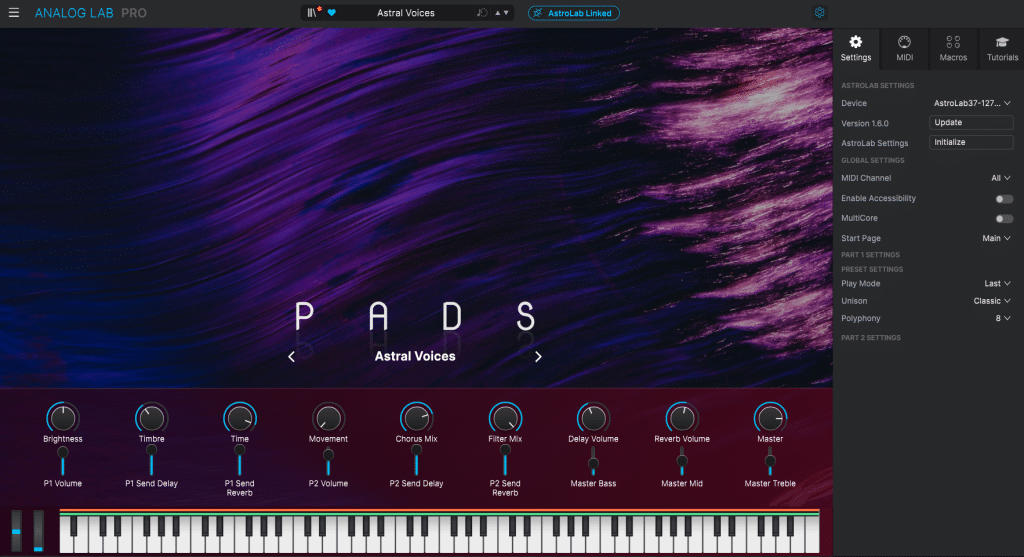 arturia astrolab analog lab