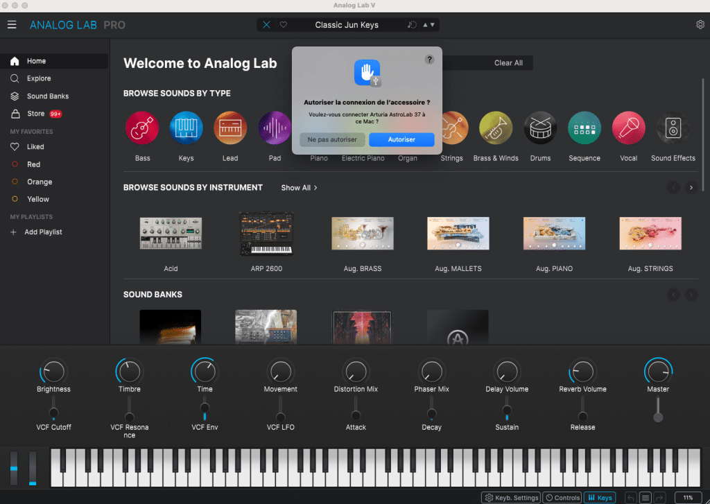 Arturia Astrolab 37 avec Analog Lab Pro