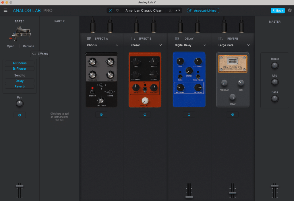 modification des effets de l'arturia astrolab 37