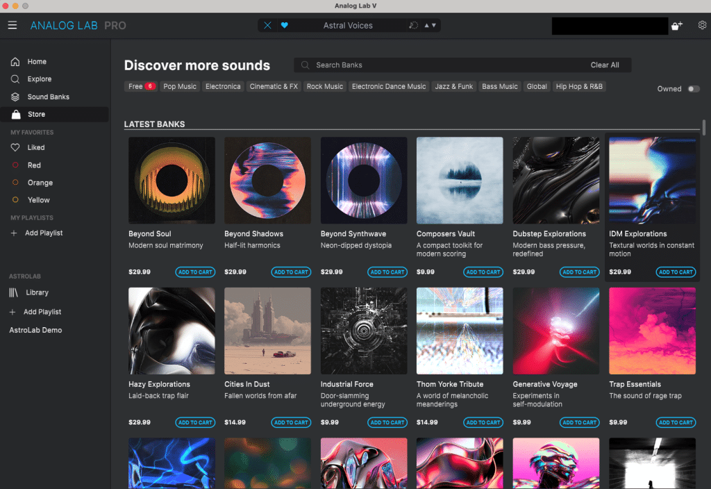 analog lab pro arturia astrolab 37